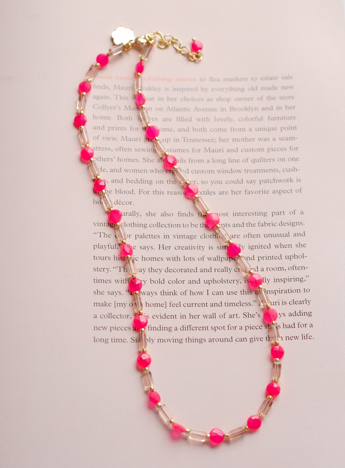 Electric Pink Necklace