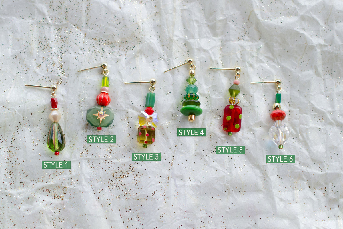 Holly Christmas Mix and Match Earrings