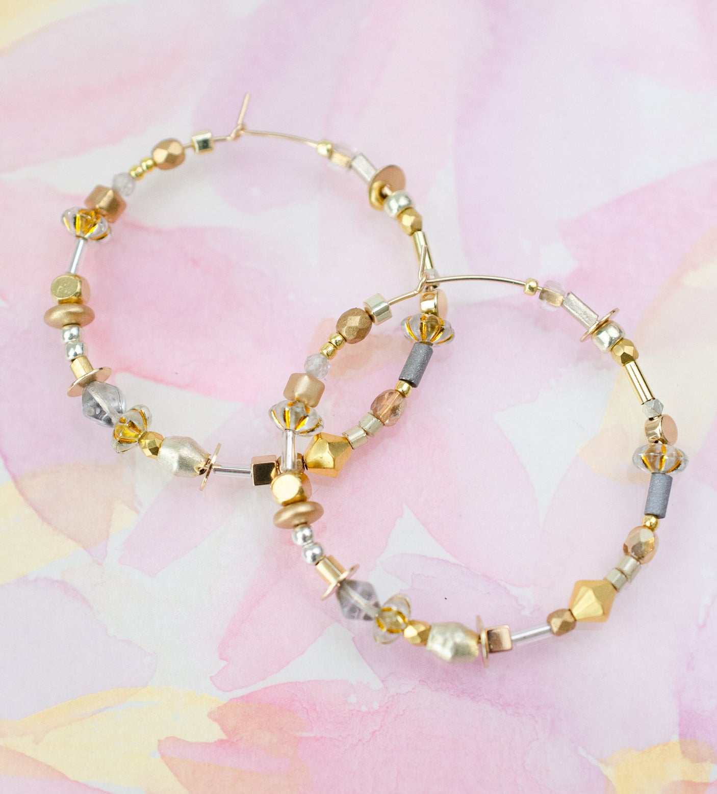 Gilda Beaded Hoops