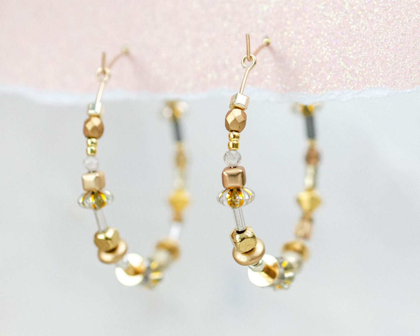 Gilda Beaded Hoops