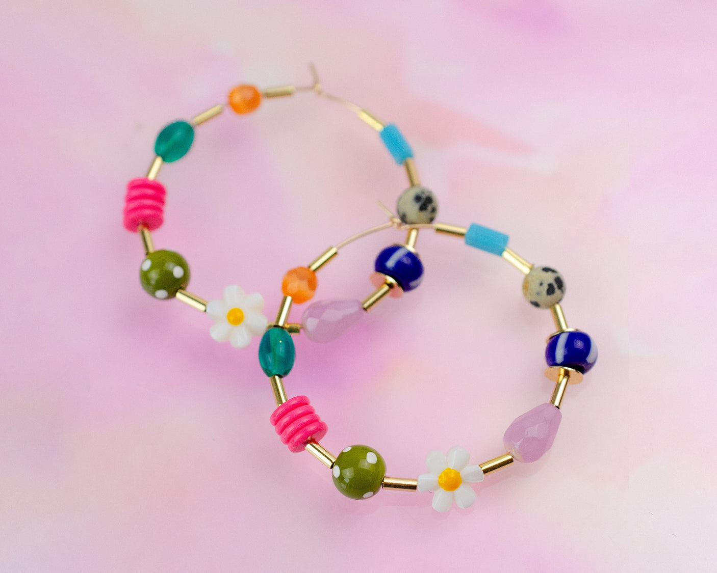 Maxi Beaded Hoops