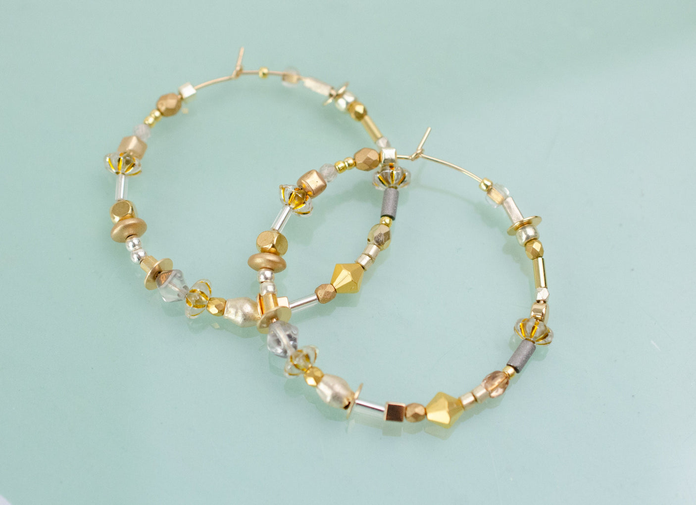 Gilda Beaded Hoops