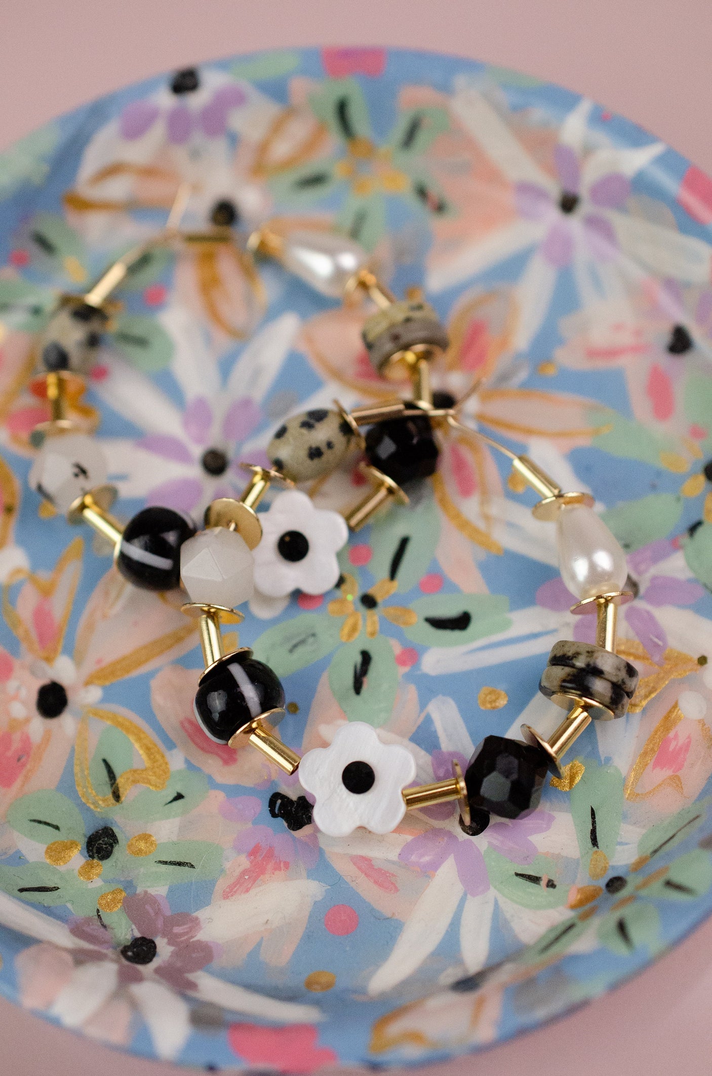 Magpie Beaded Hoops