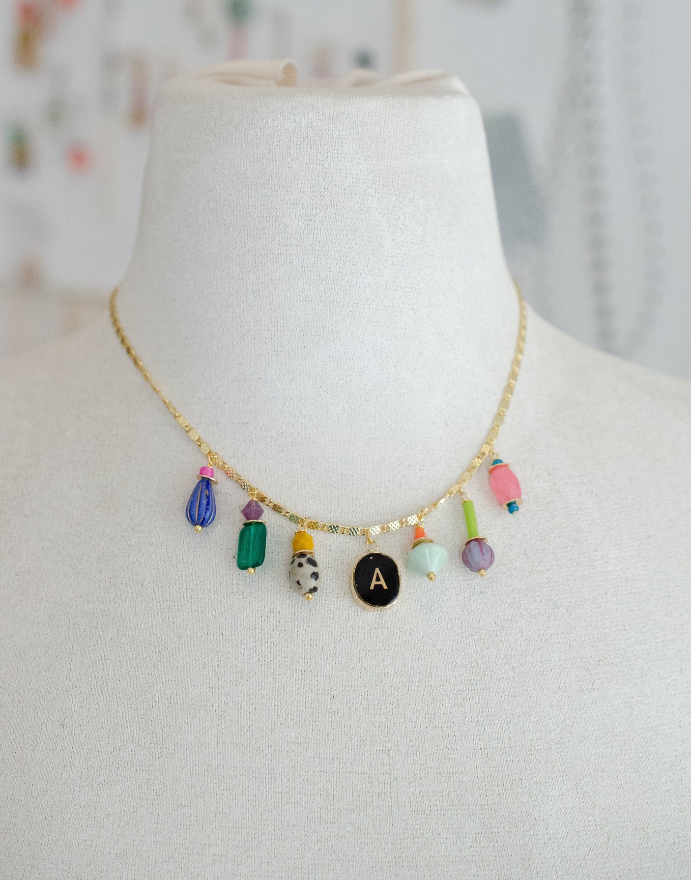 Stella Initial Charm Necklace