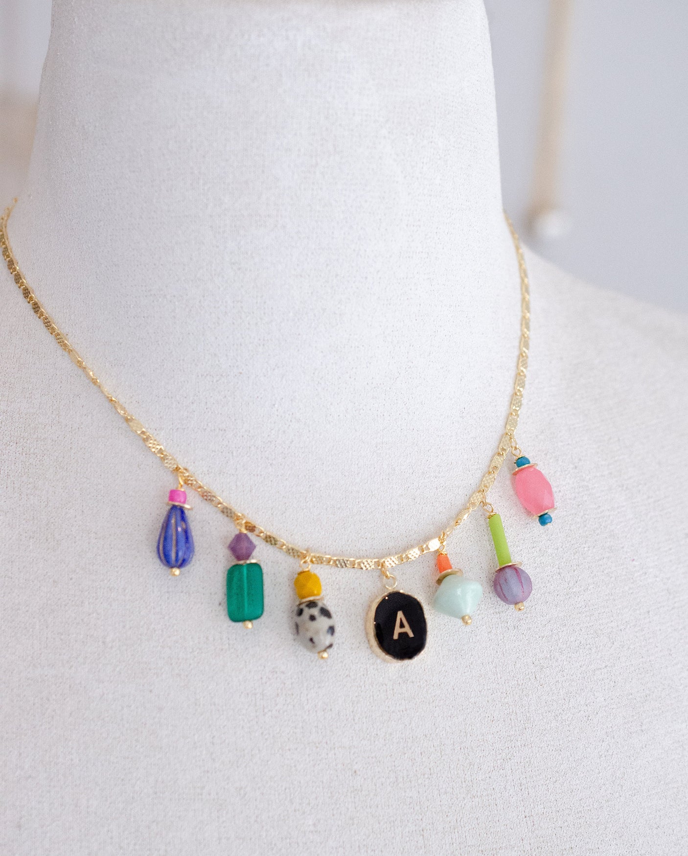 Stella Initial Charm Necklace
