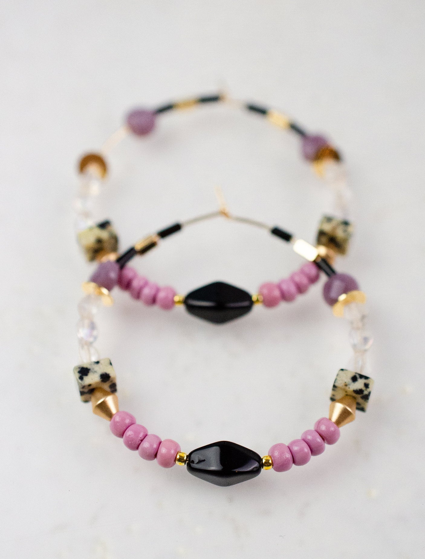 Rosie Beaded Hoops