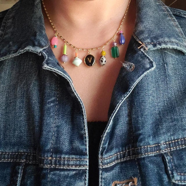 Stella Initial Charm Necklace