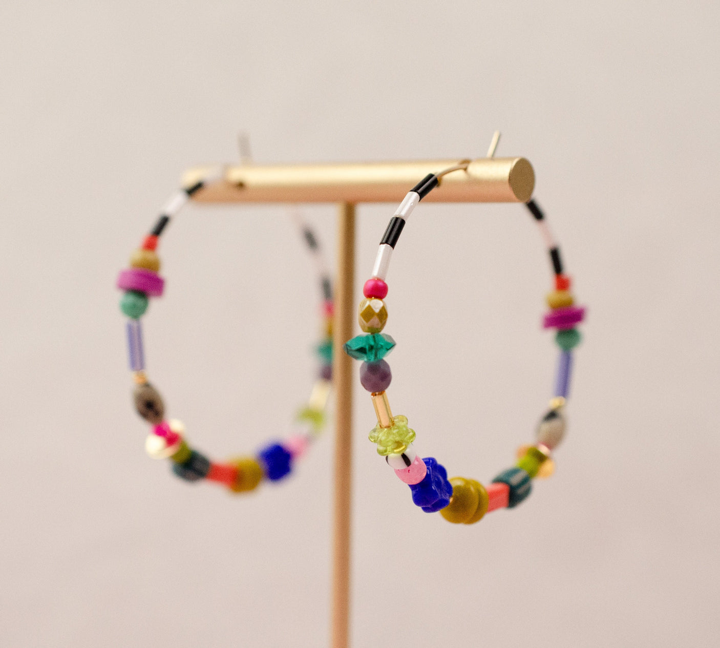Tabitha Beaded Hoops