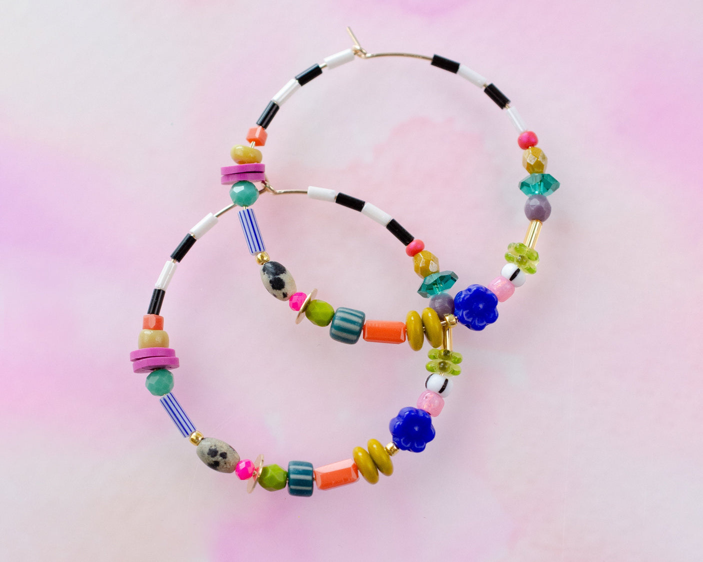 Tabitha Beaded Hoops