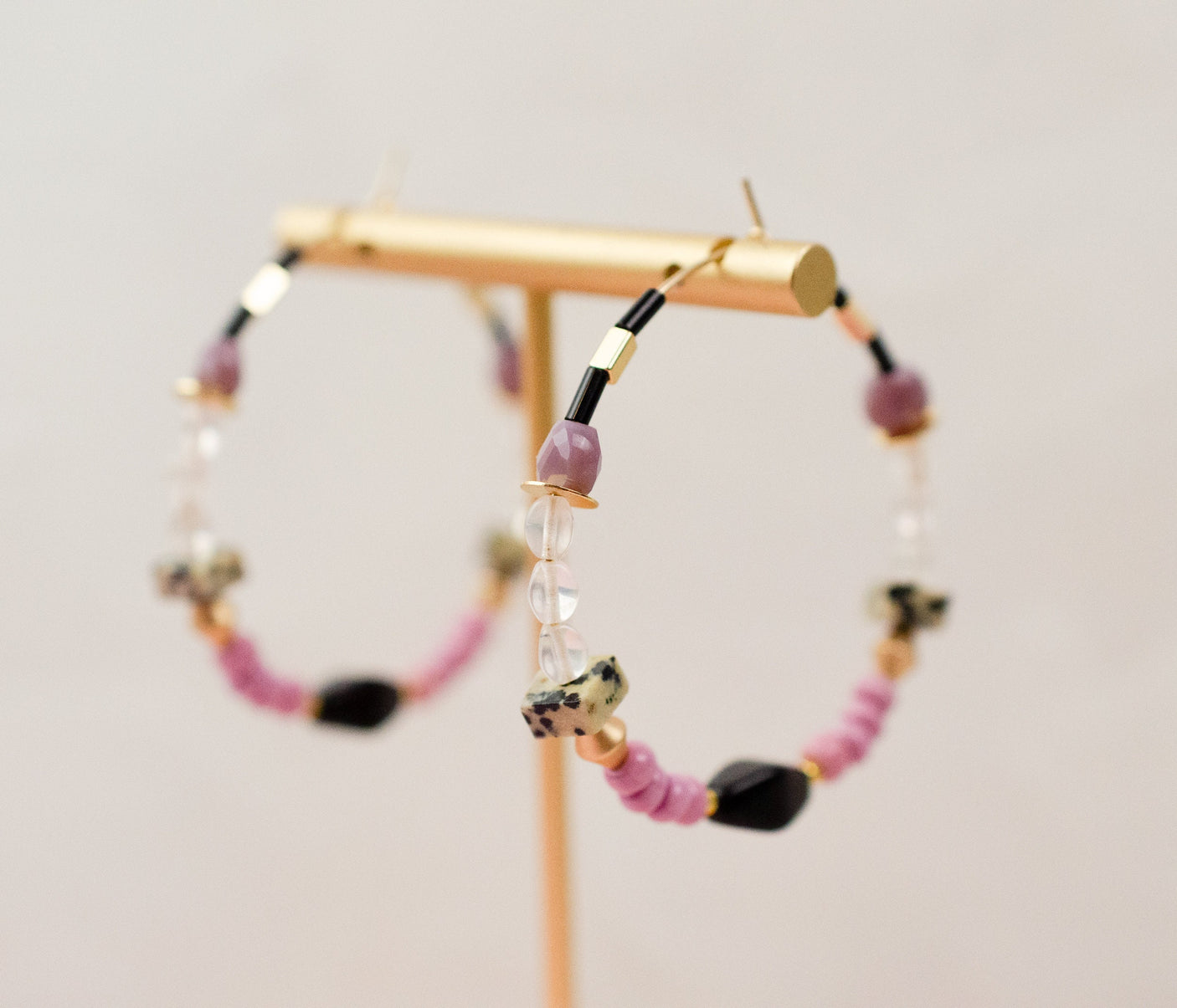 Rosie Beaded Hoops