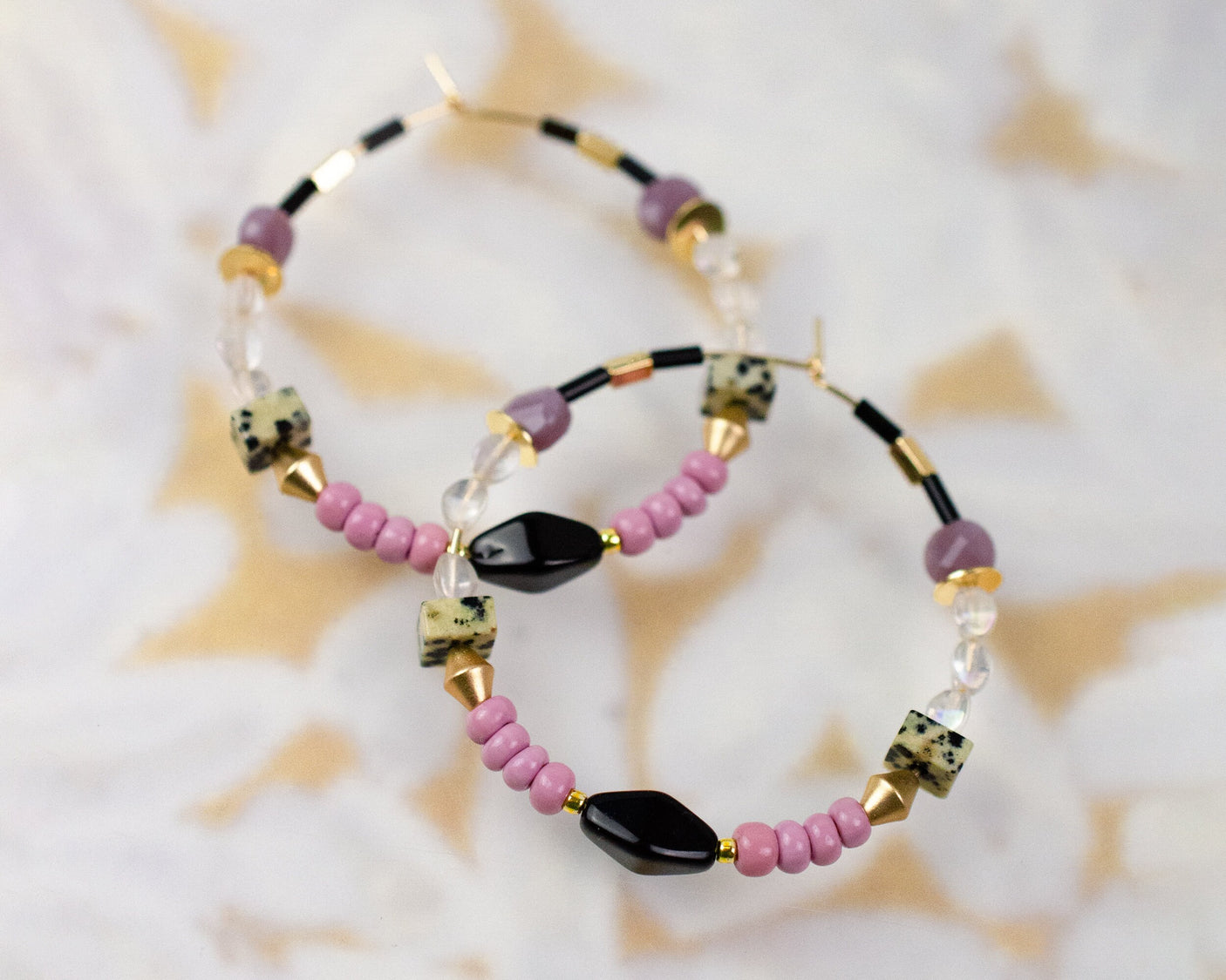 Rosie Beaded Hoops