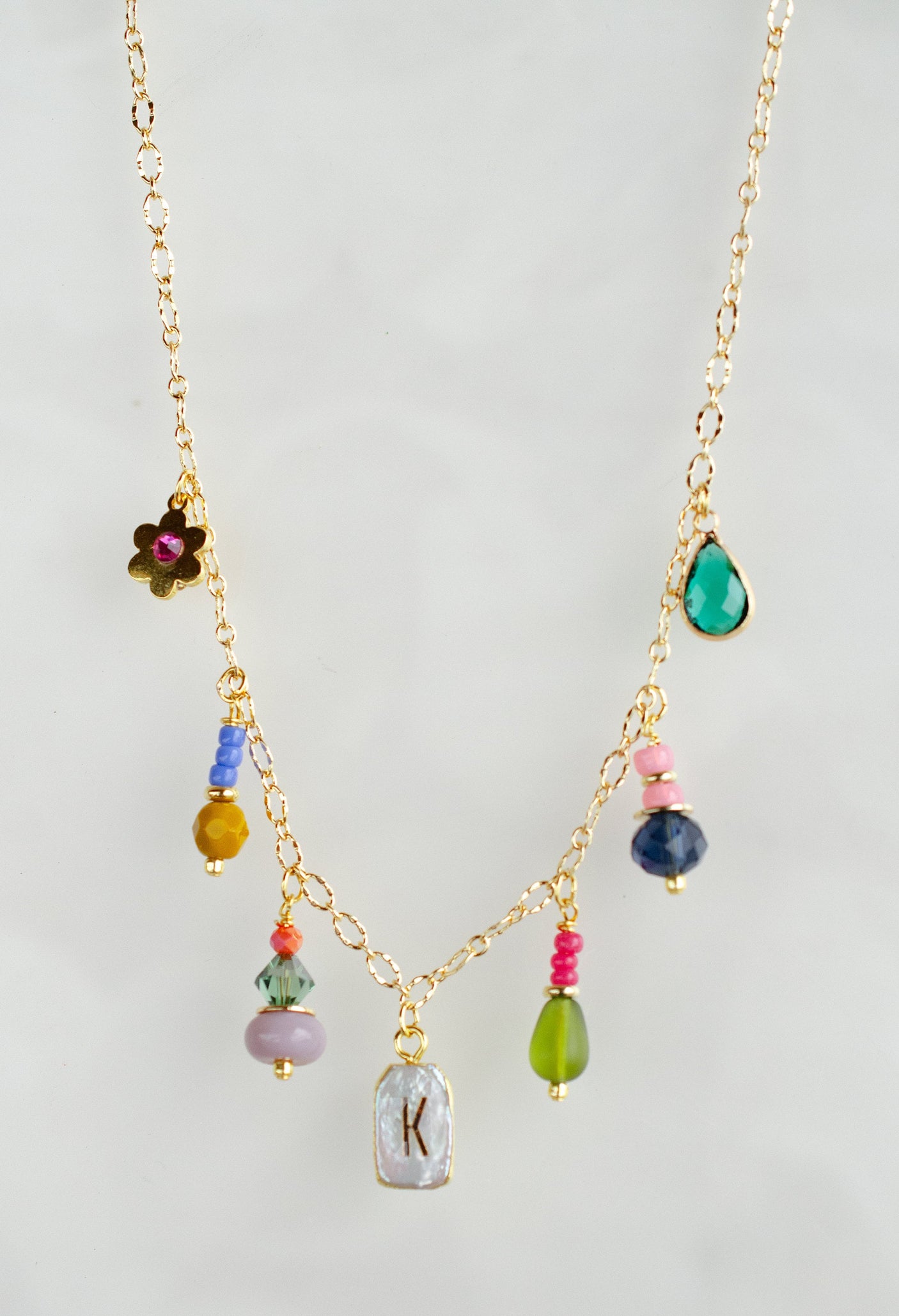 Atlas Initial Charm Necklace