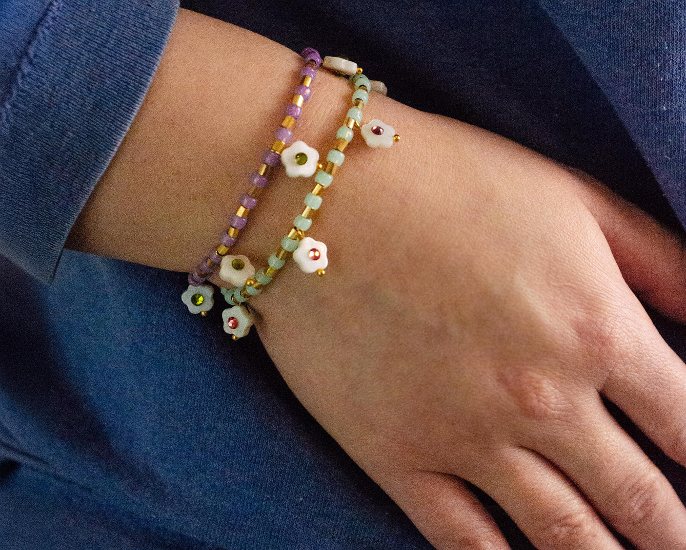 Willow Shell Flower Bracelets