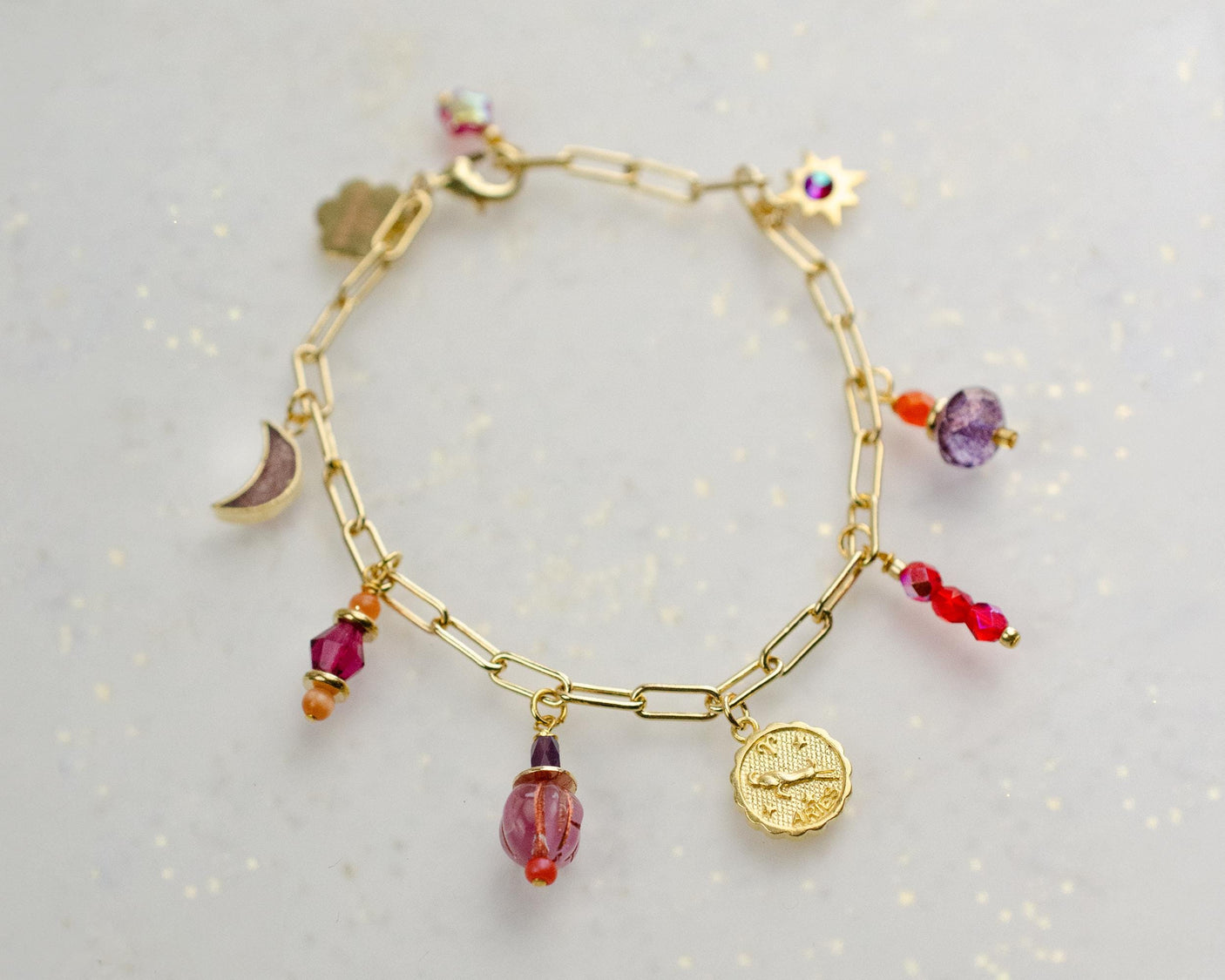 Zodiac Fire Charm Bracelet