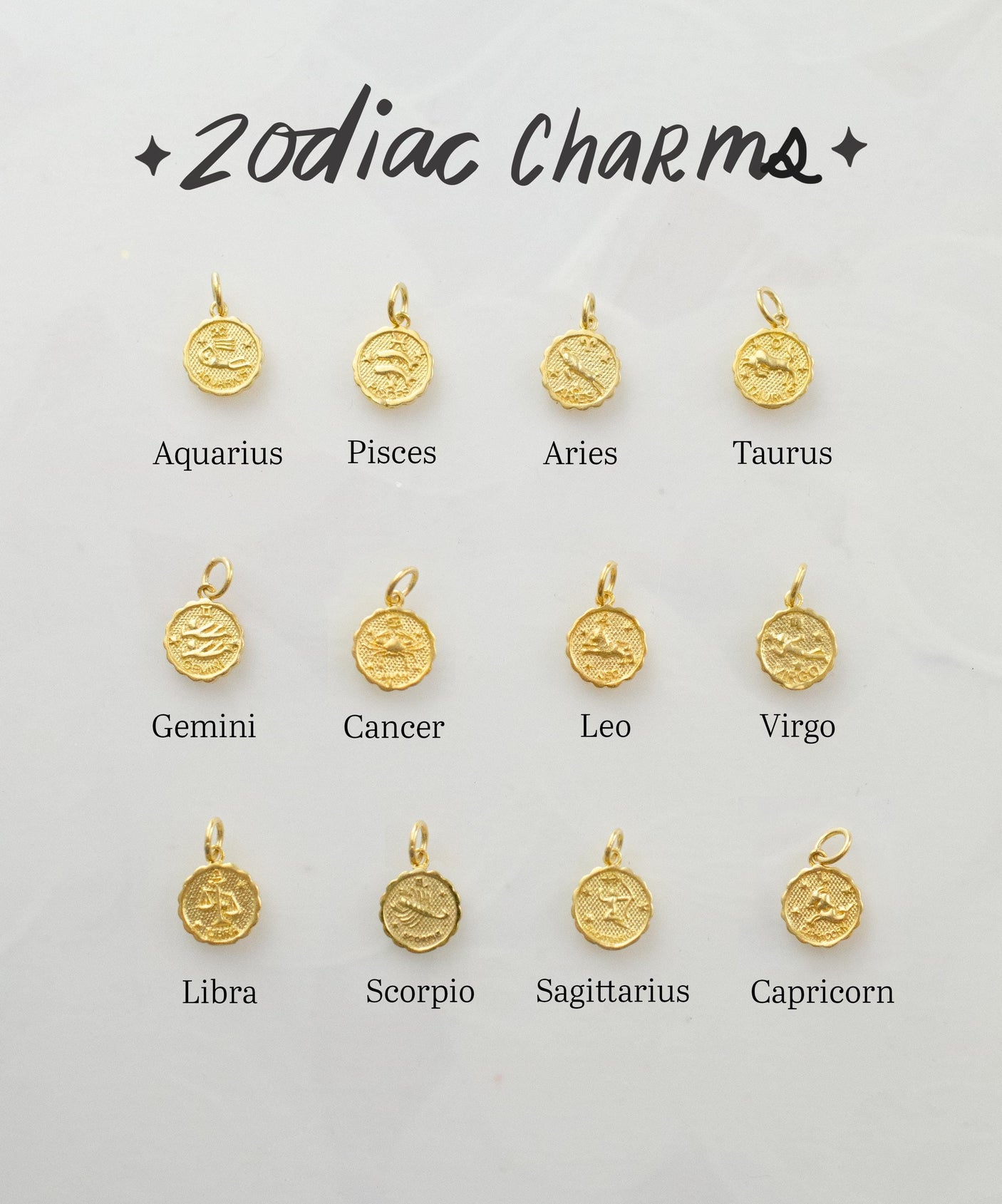 Pearl Zodiac Charm Necklace