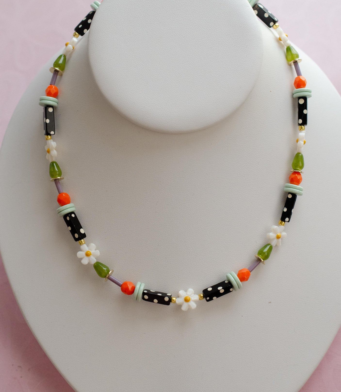 Petal Beaded Necklace