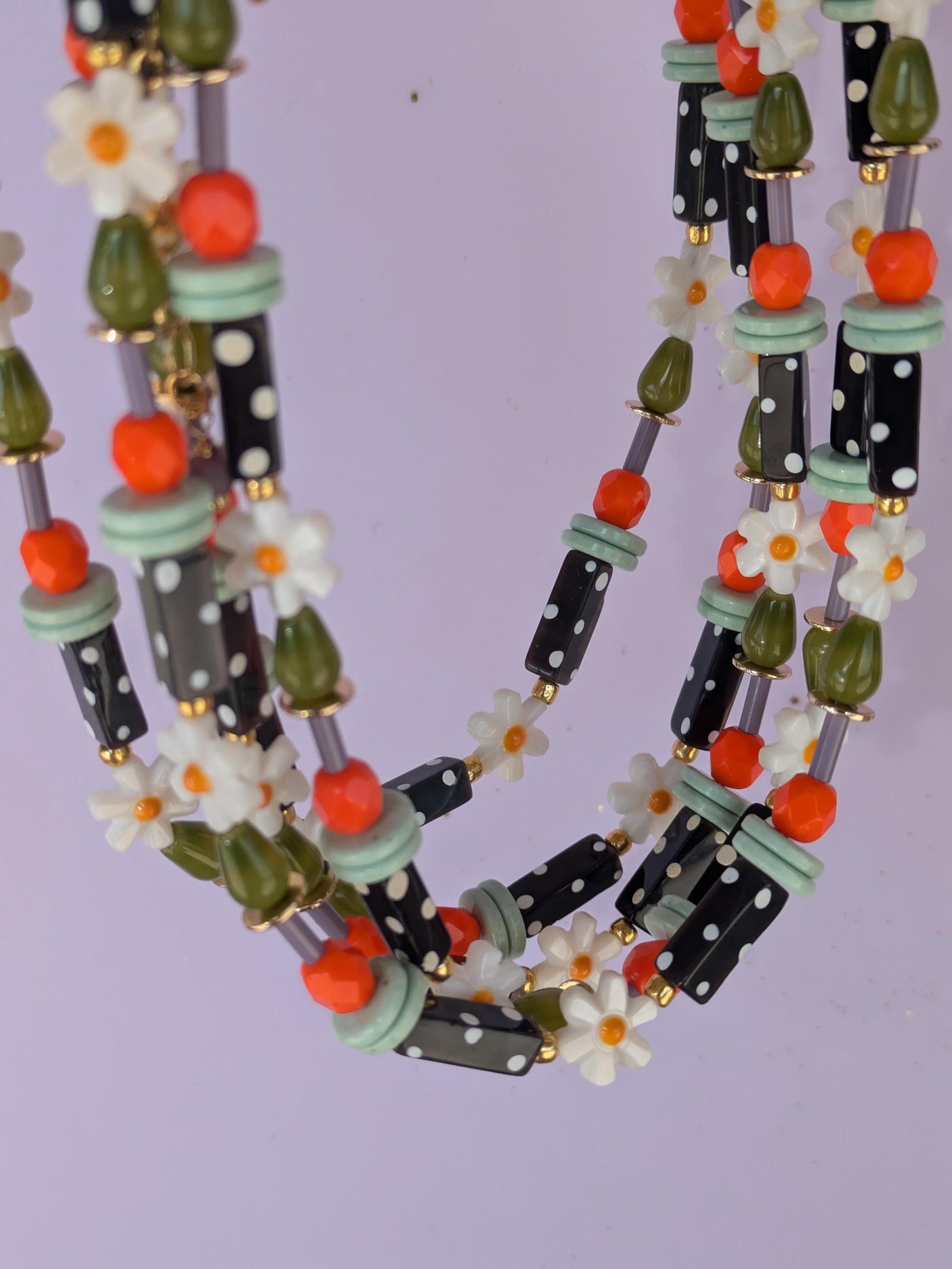 Petal Beaded Necklace