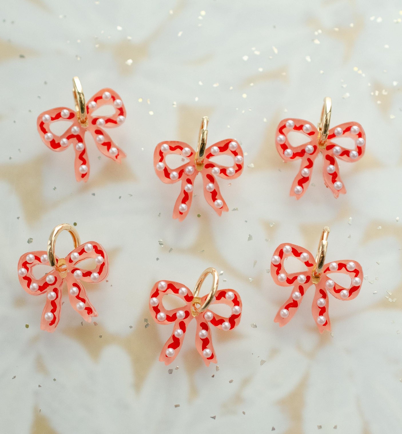 Handpainted Bow Earrings