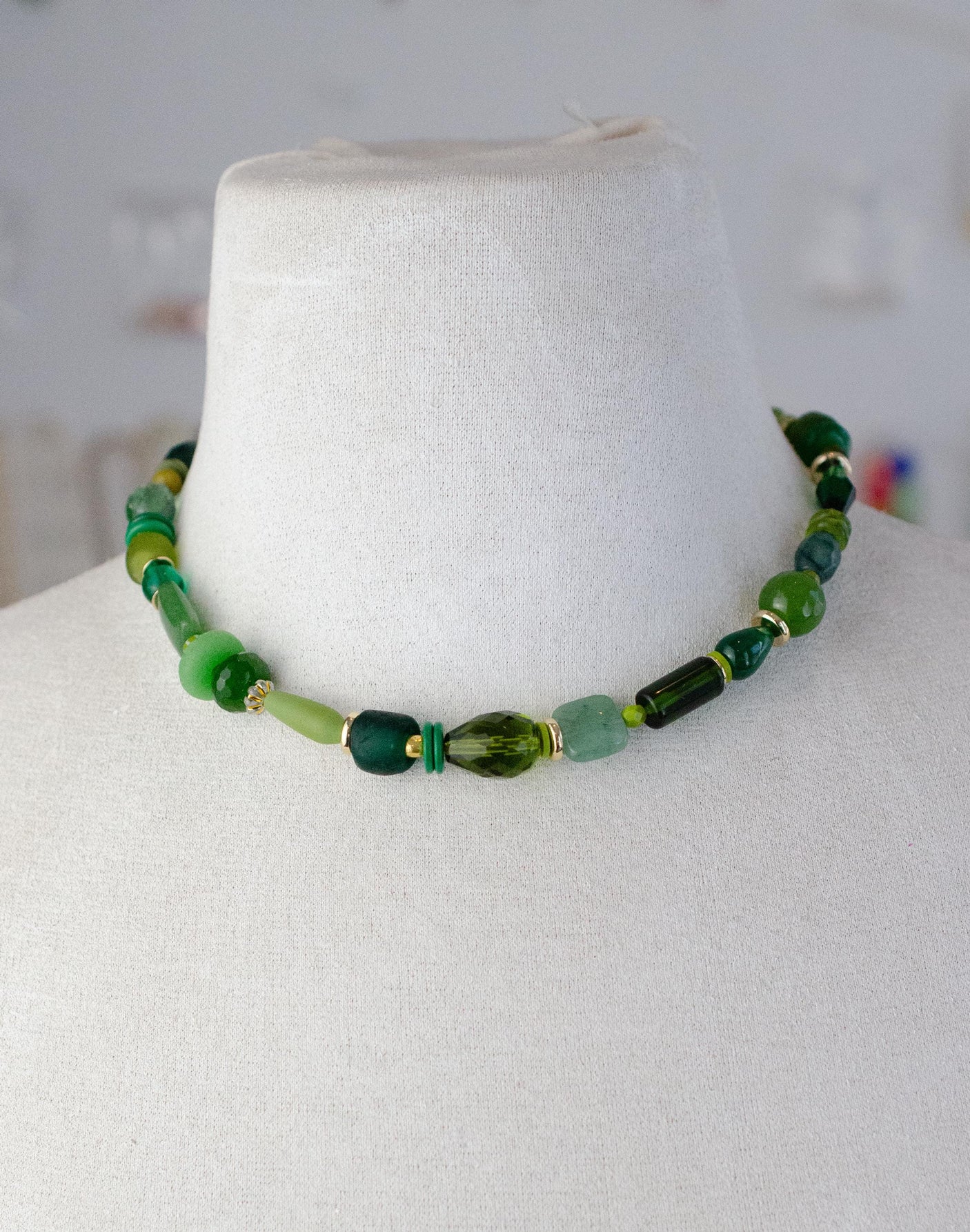 Fern Beaded Necklace