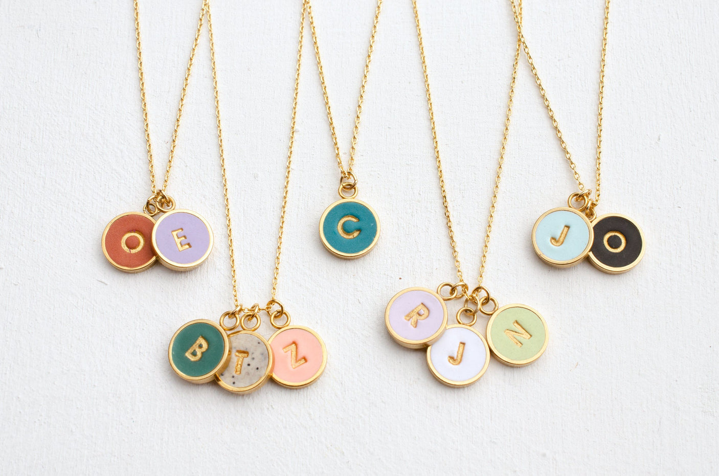 Custom Clay Initial Necklace