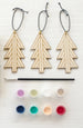 DIY Kit, Painting kit, ChristmasTree Ornament, Craft Kit, Holiday Kit, wooden trees, colorful holiday decor, Holiday craft, Classic Tree Kit