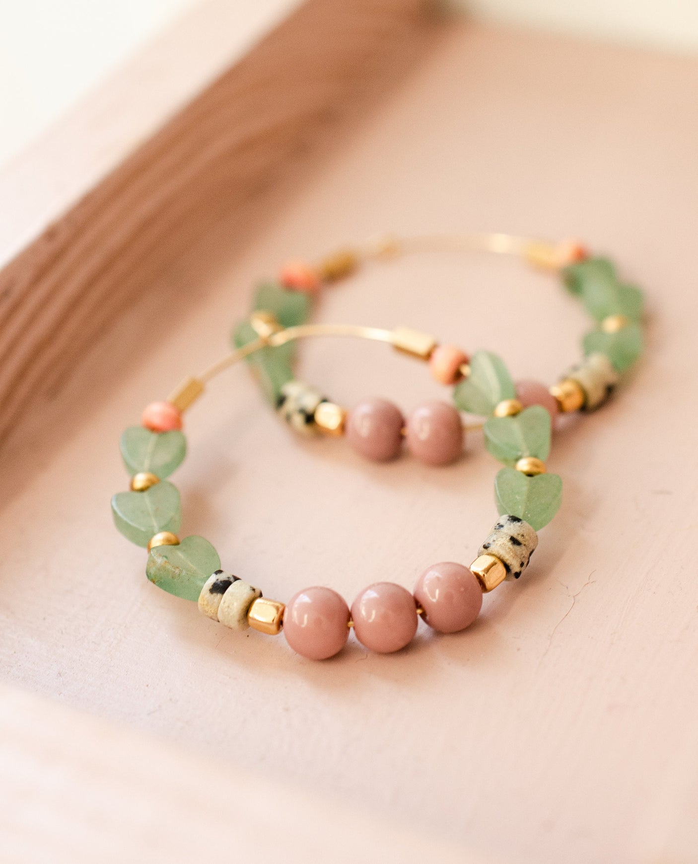 Jade Heart Earrings
