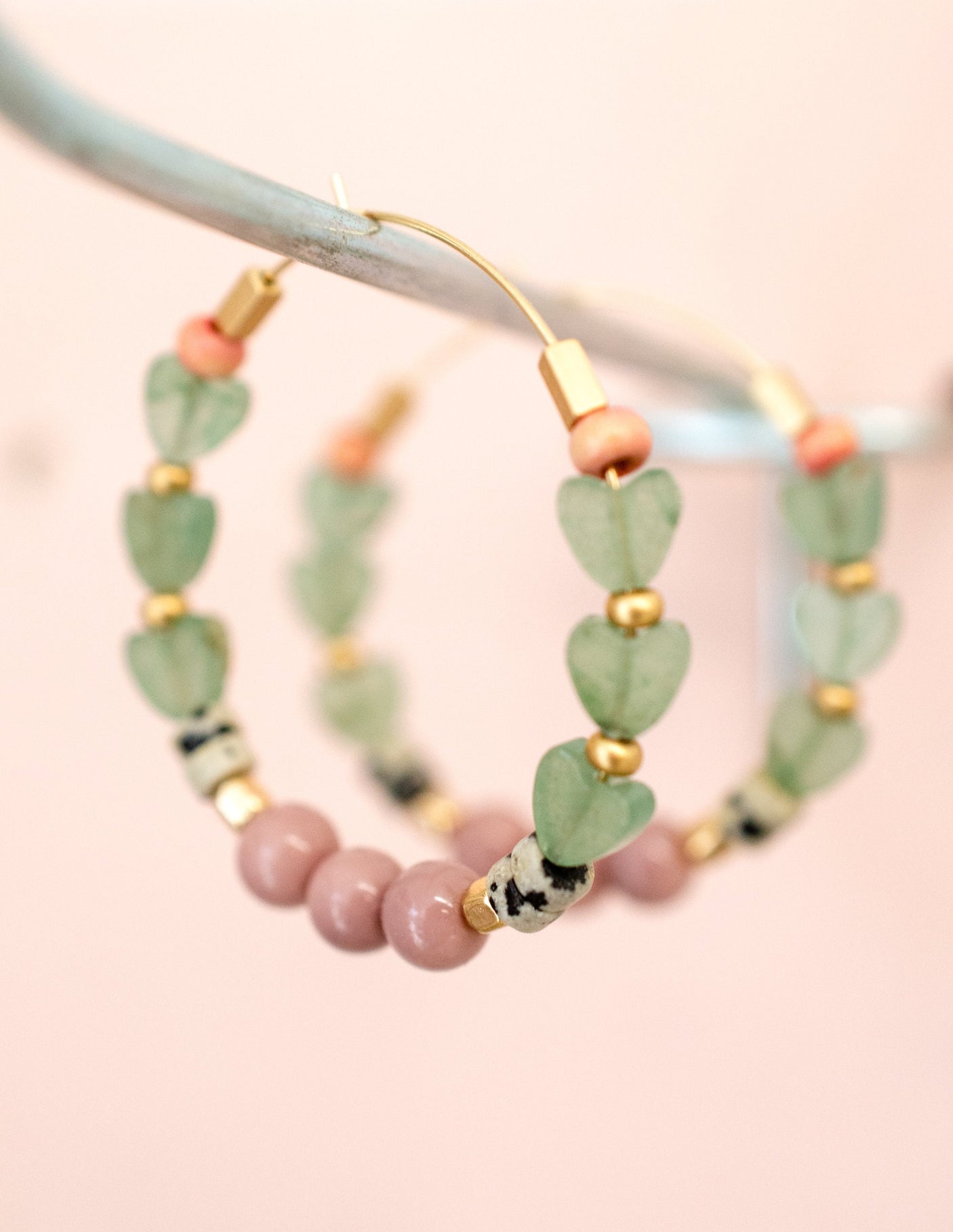 Jade Heart Earrings