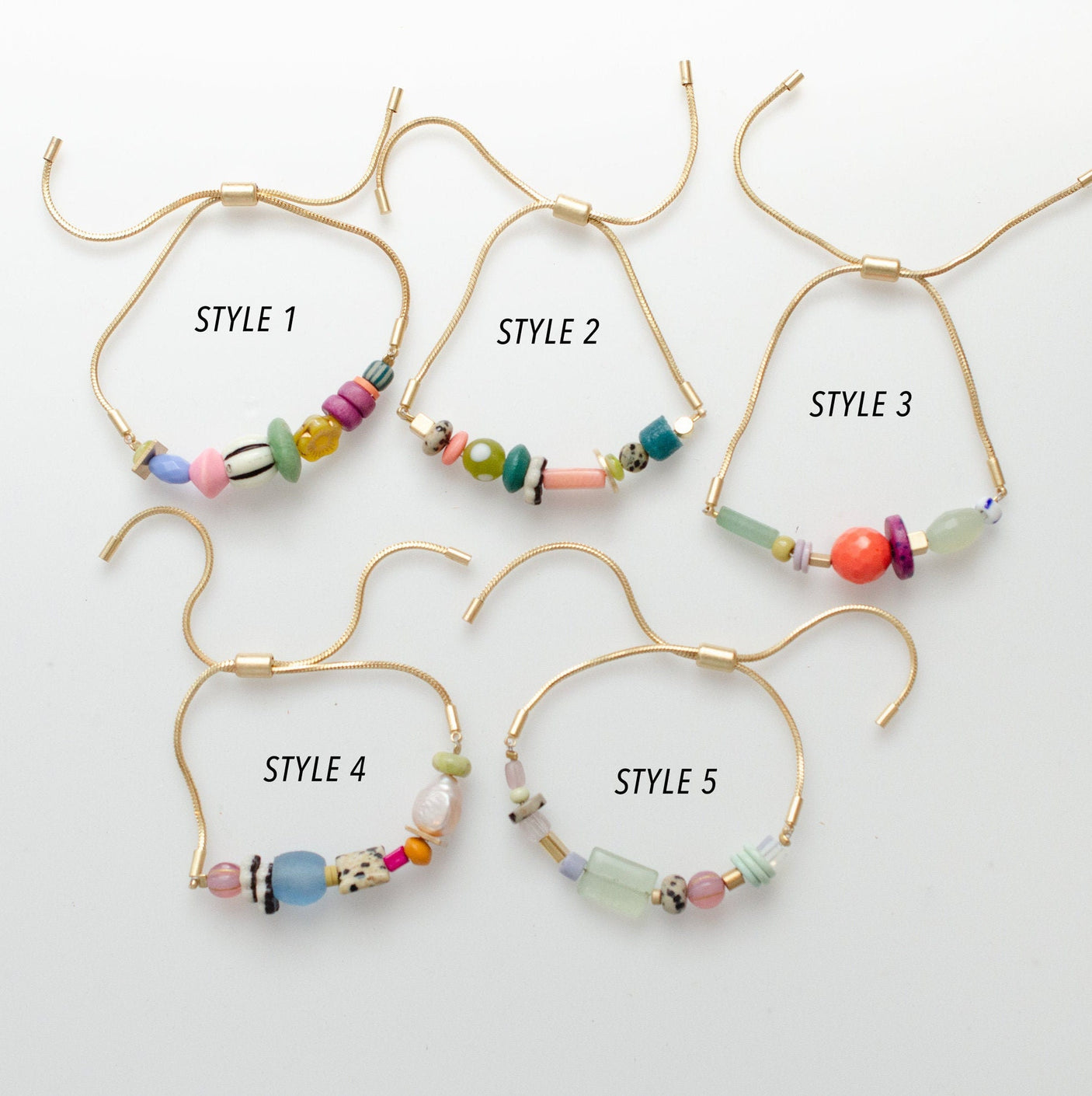 Beaded Pull Tie Bracelets