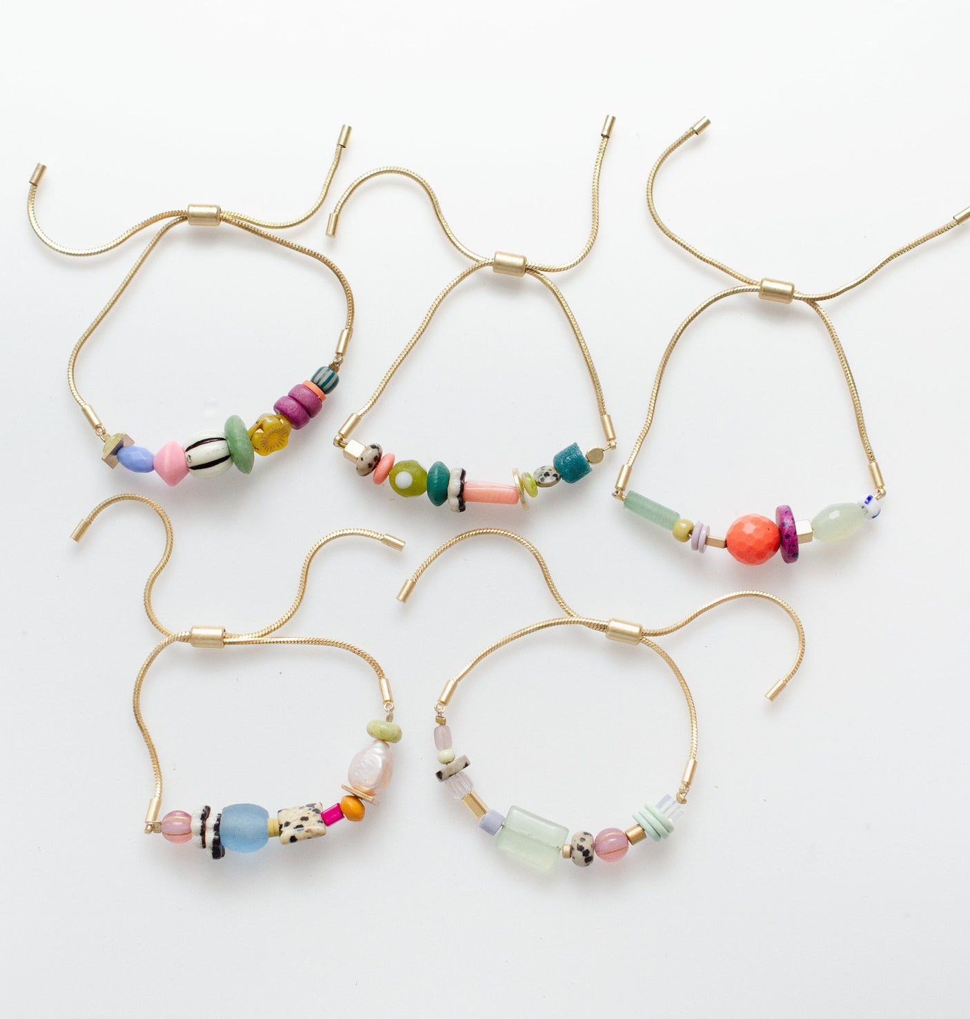 Beaded Pull Tie Bracelets
