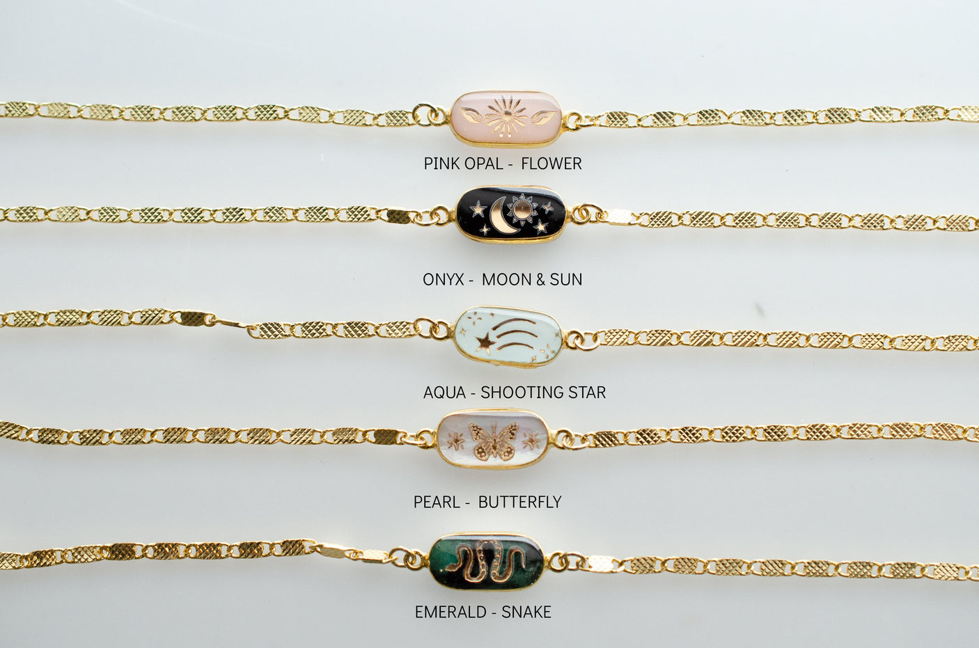 Gemstone Pull Tie Bracelets