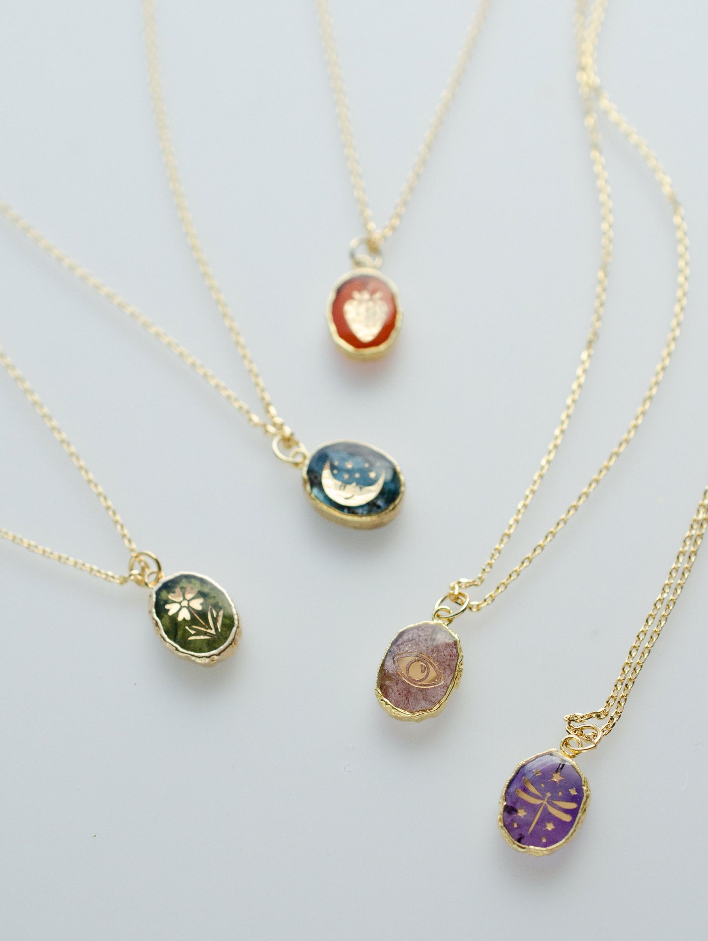 Gemstone Symbol Necklaces