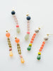 Beaded chandelier earrings, colorful dangle statement earrings, natural stone earrings, colorful jewelry, drop earrings,