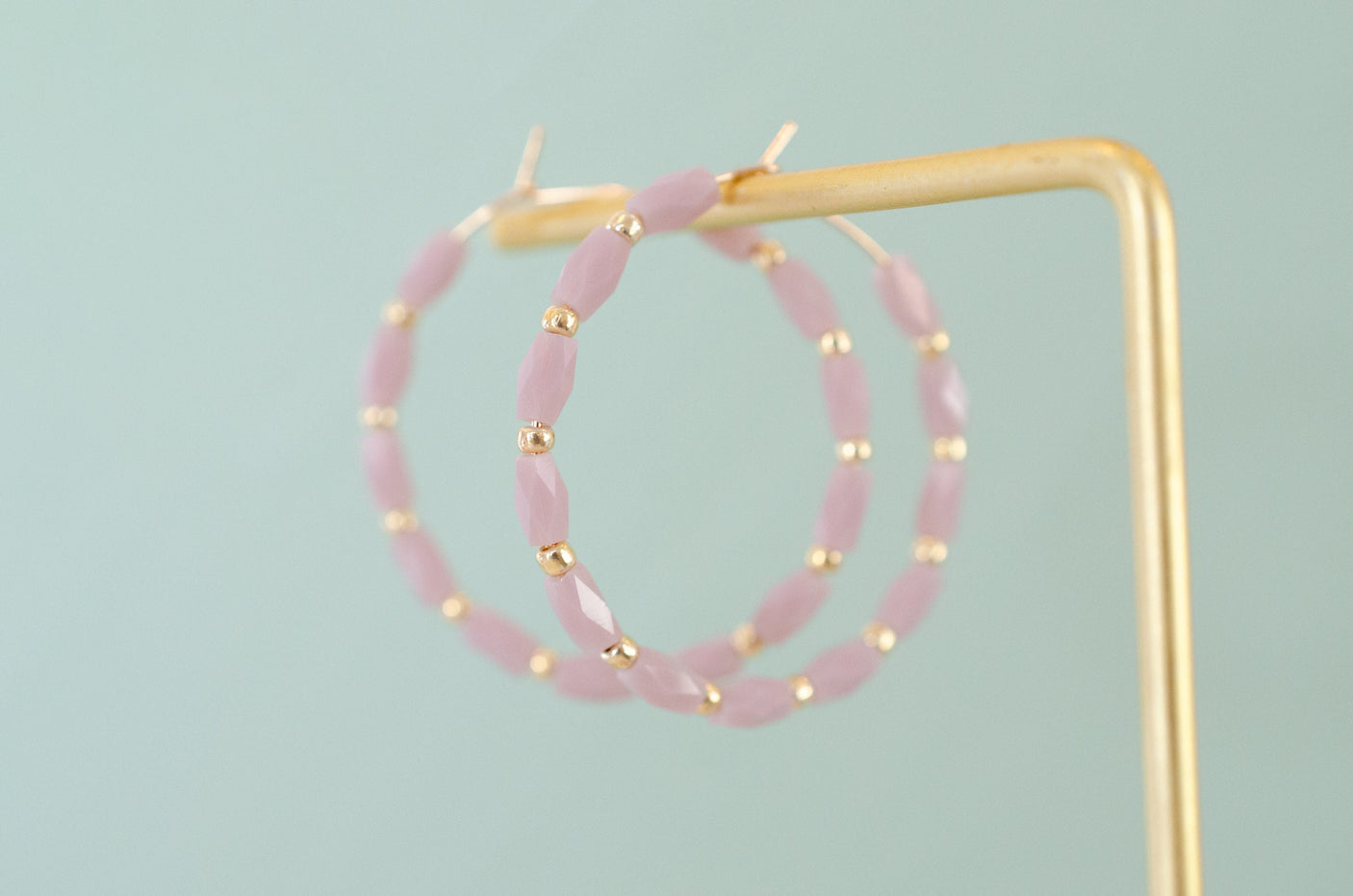 Beaded Hoop Earrings