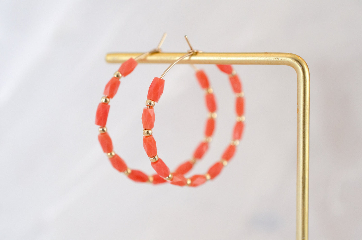 Beaded Hoop Earrings