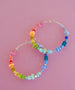 Colorful seed bead earrings, Gay Pride Jewelry, Rainbow beaded earrings, colorful beaded earrings, gold filled earrings, gift for, earrings