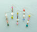 Beaded mis match earrings, mix and match earrings, colorful dangle earrings, gemstone earrings, flower earrings, gold filled earrings