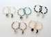 Celestial hoop earrings, gold filled hoops, beaded hoop earrings, star and moon earrings, mis-matched earrings, birthstone earrings
