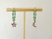 Celestial hoop earrings, gold filled hoops, beaded hoop earrings, star and moon earrings, mis-matched earrings, birthstone earrings