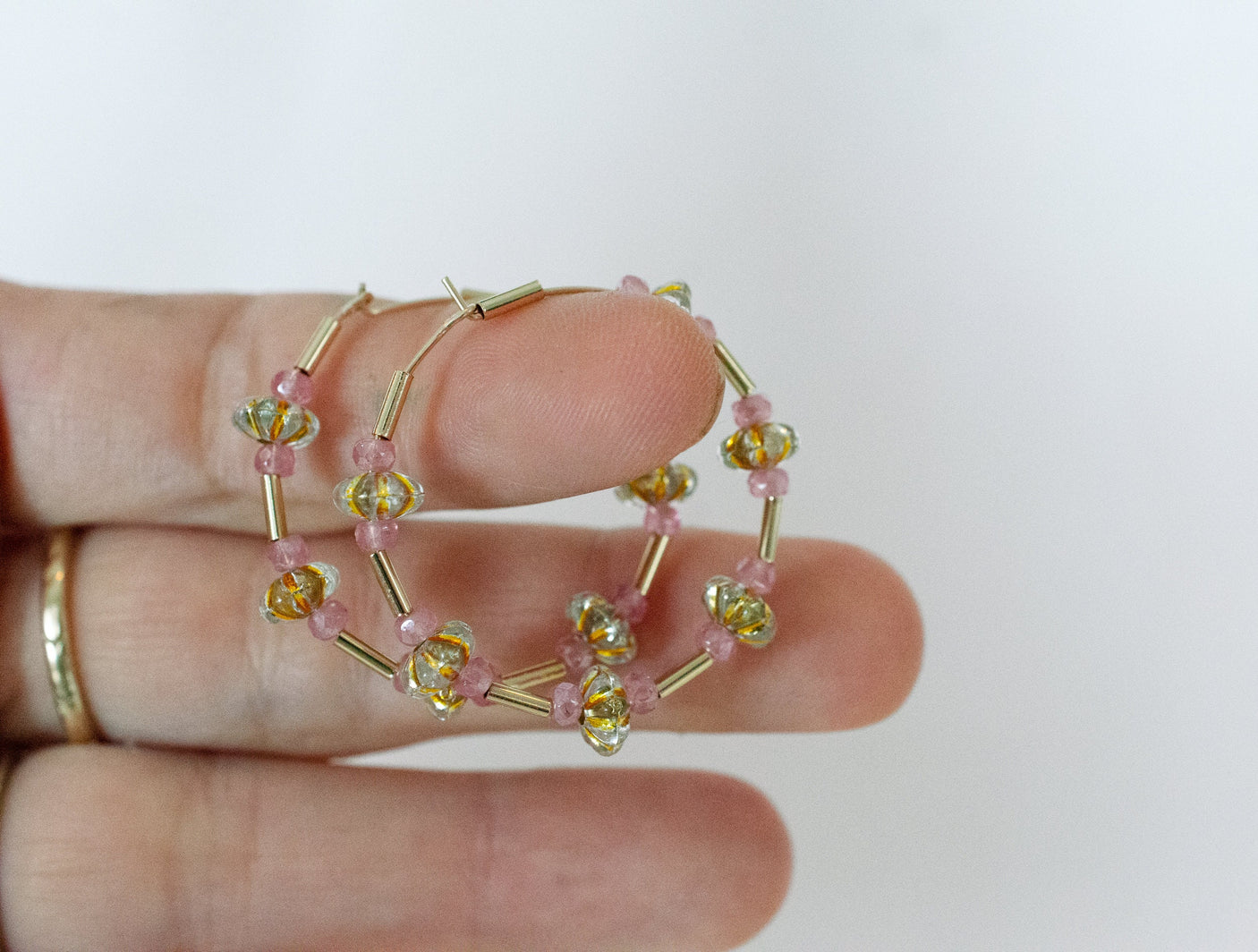 Ophelia Beaded Hoops