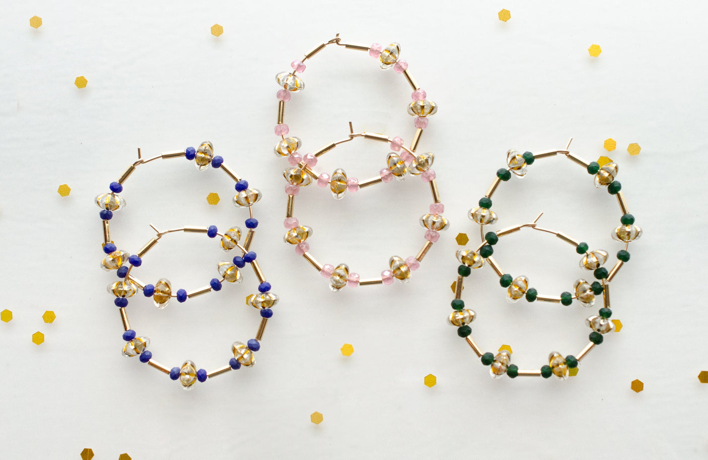 Ophelia Beaded Hoops