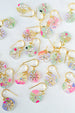 Rhinestone hoop earrings, colorful hoops, huggie earrings, small dangle earrings, gold hoop earrings, abstract earrings, celestial earrings