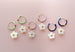 Flower Hoop Earrings, Pearl huggie hoops, flower dangle earrings, gold hoop earrings, flower earrings, small dangle earrings, gift for her,