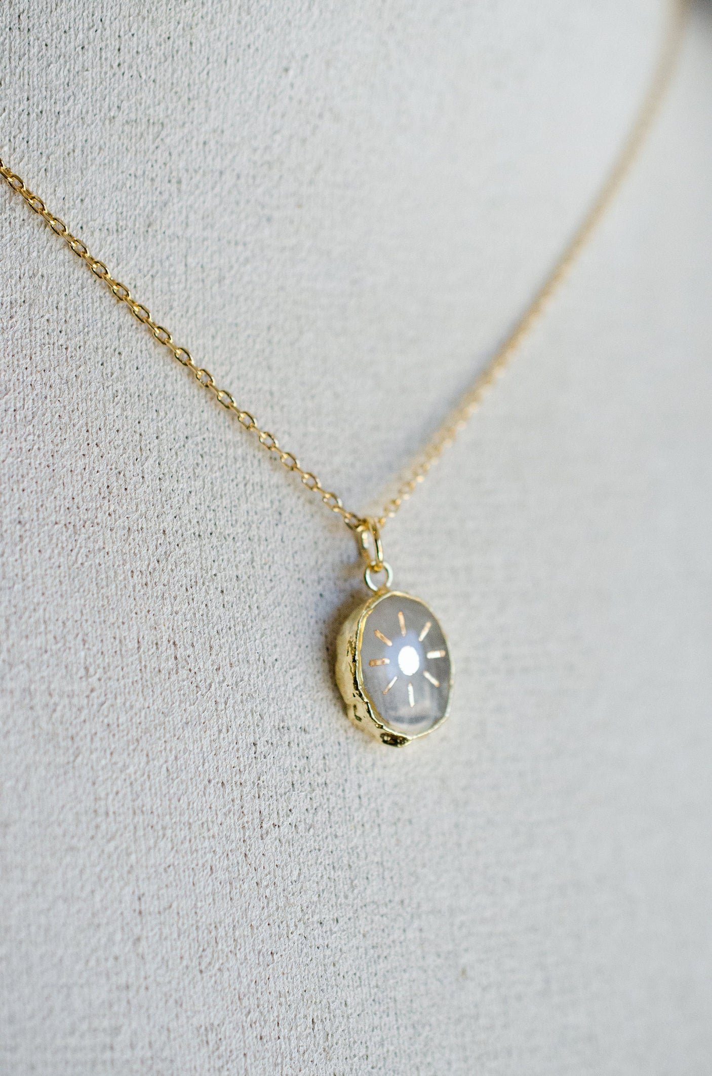 Moonstone Sun Necklace