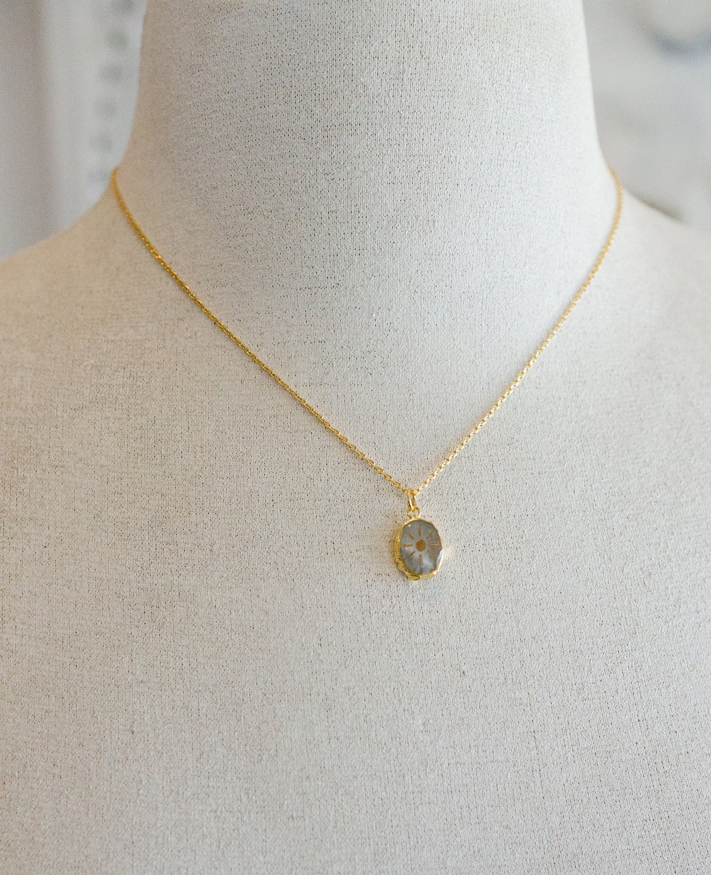 Moonstone Sun Necklace