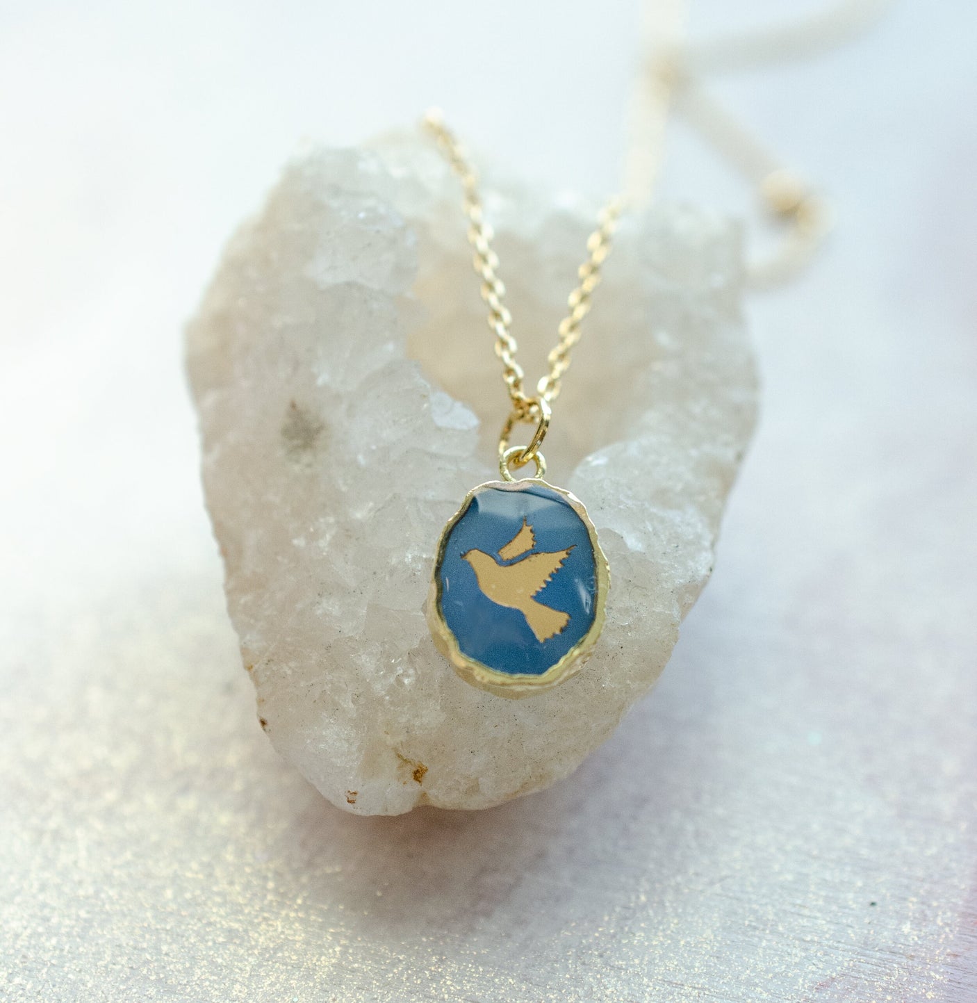 Dove Gemstone Necklace