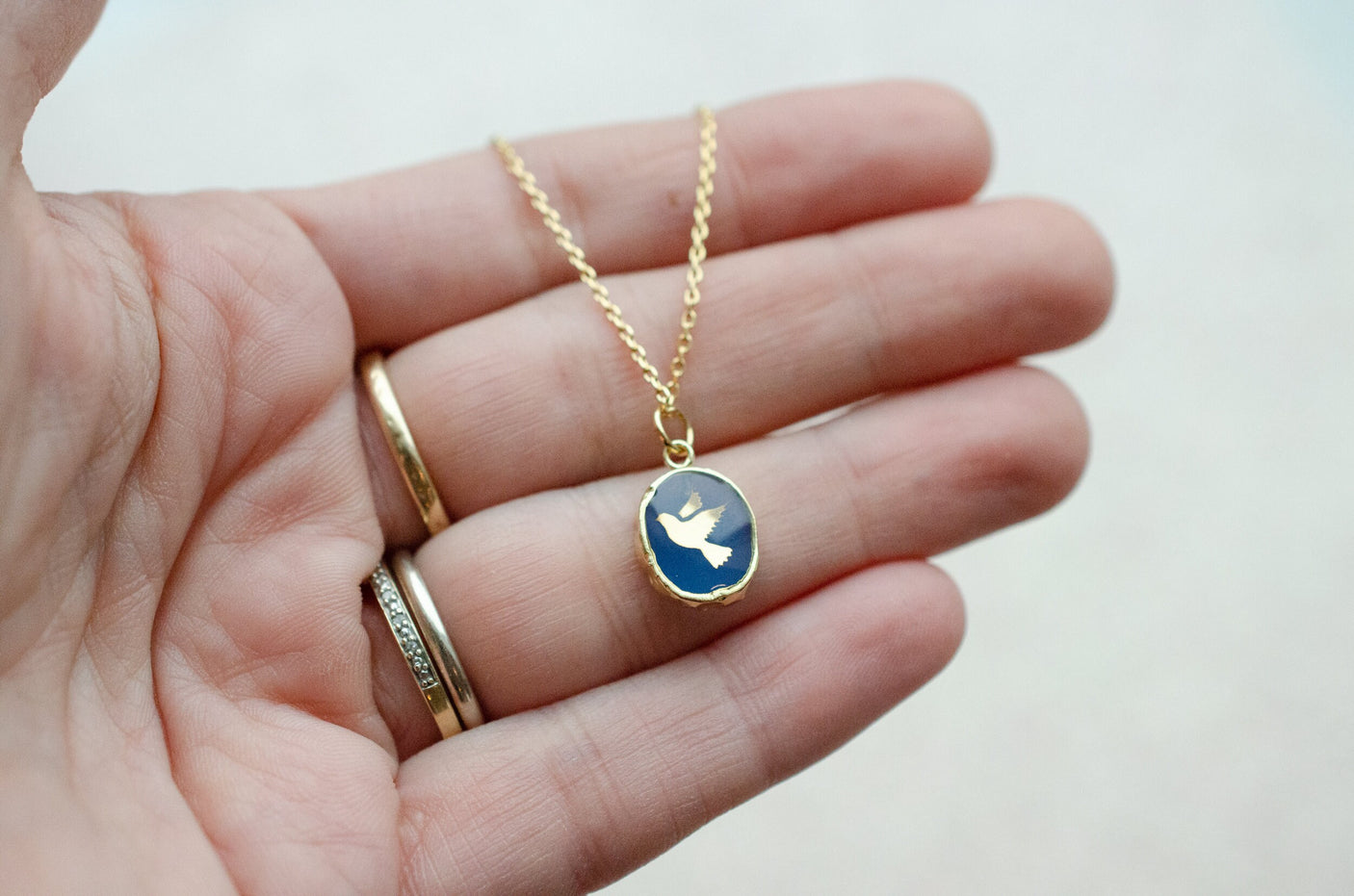 Dove Gemstone Necklace