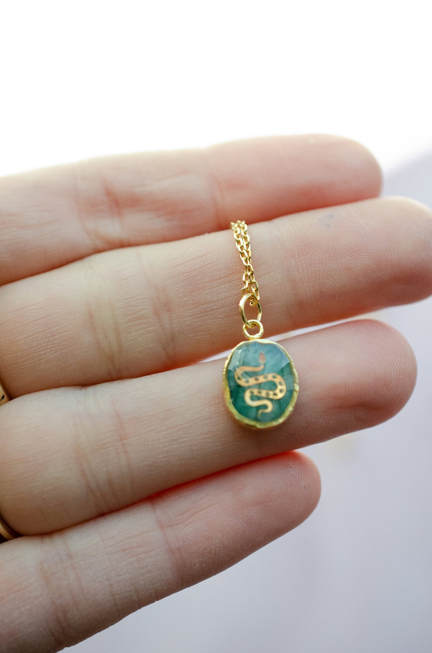Emerald Snake Necklace