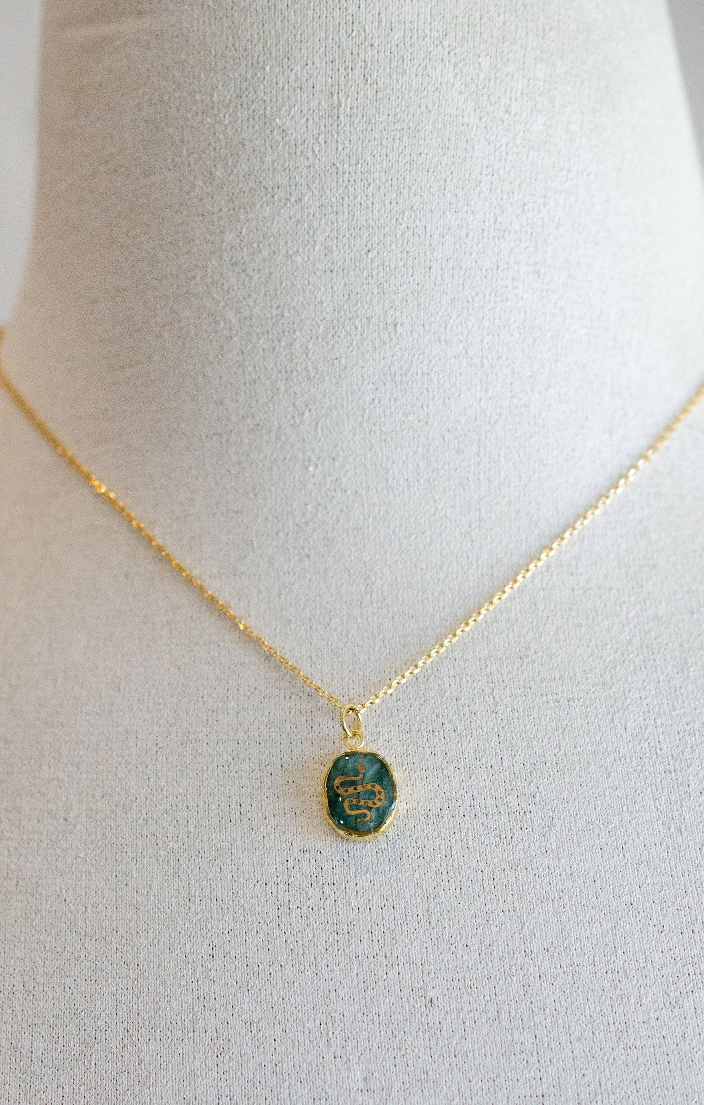Emerald Snake Necklace