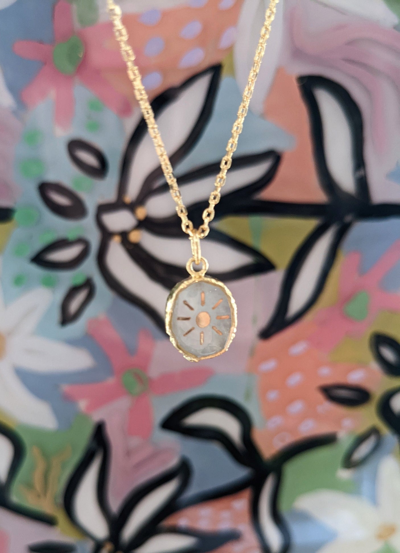 Moonstone Sun Necklace