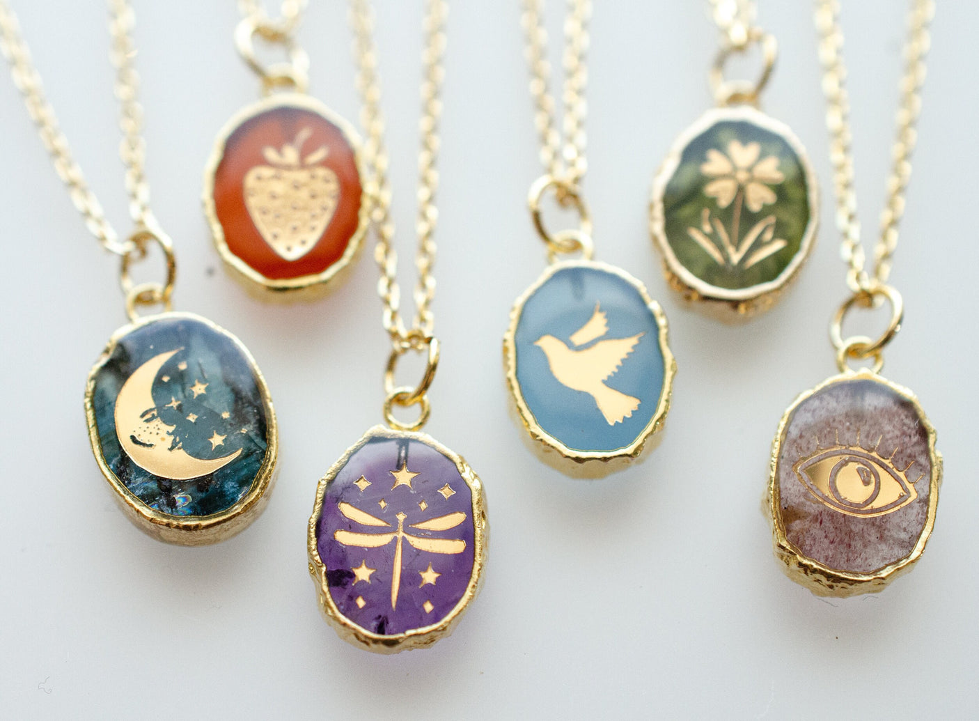 Dove Gemstone Necklace